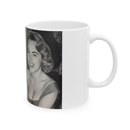 Terry Moore #440 - 66 PHOTOGRAPHS OF Terry MOORE U.K. Pocket Mag. Pages 10 & 11 (Vintage Female Icon) White Coffee Mug-Go Mug Yourself