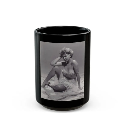 Barbara Nichols #258 (Vintage Female Icon) Black Coffee Mug-15oz-Go Mug Yourself