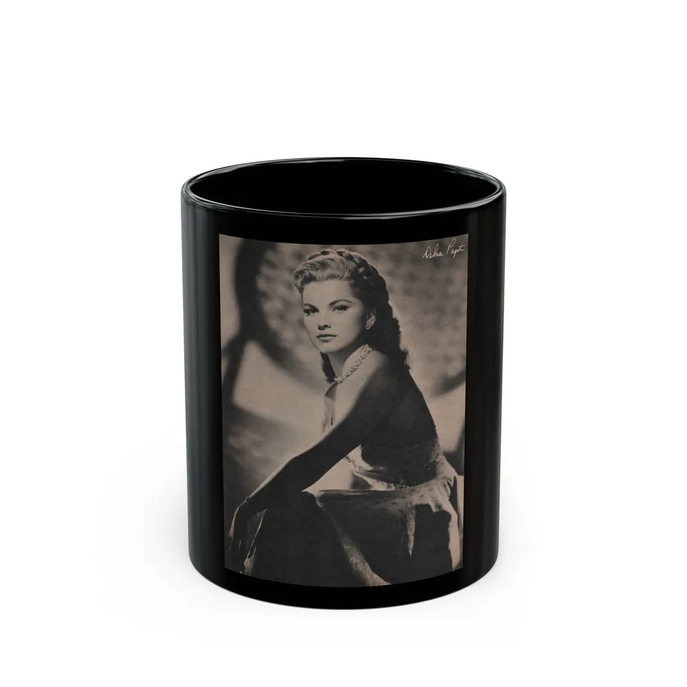 Debra Paget #523 - Magazine Page Circa 50's (Vintage Female Icon) Black Coffee Mug-11oz-Go Mug Yourself