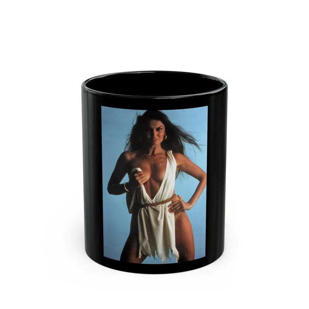 Caroline Munro #272 (Vintage Female Icon) Black Coffee Mug-11oz-Go Mug Yourself