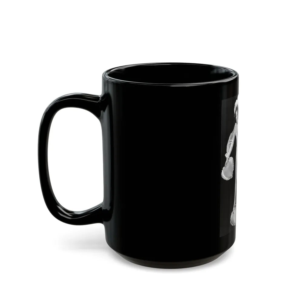 Cathy Downs #29 (Vintage Female Icon) Black Coffee Mug-Go Mug Yourself