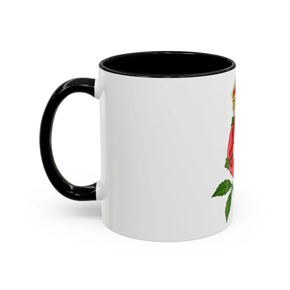 Tudor Rose (Tudor Heraldry) - Accent Coffee Mug-Go Mug Yourself