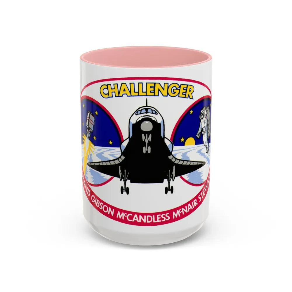 STS 41 b (NASA) Accent Coffee Mug-15oz-Pink-Go Mug Yourself