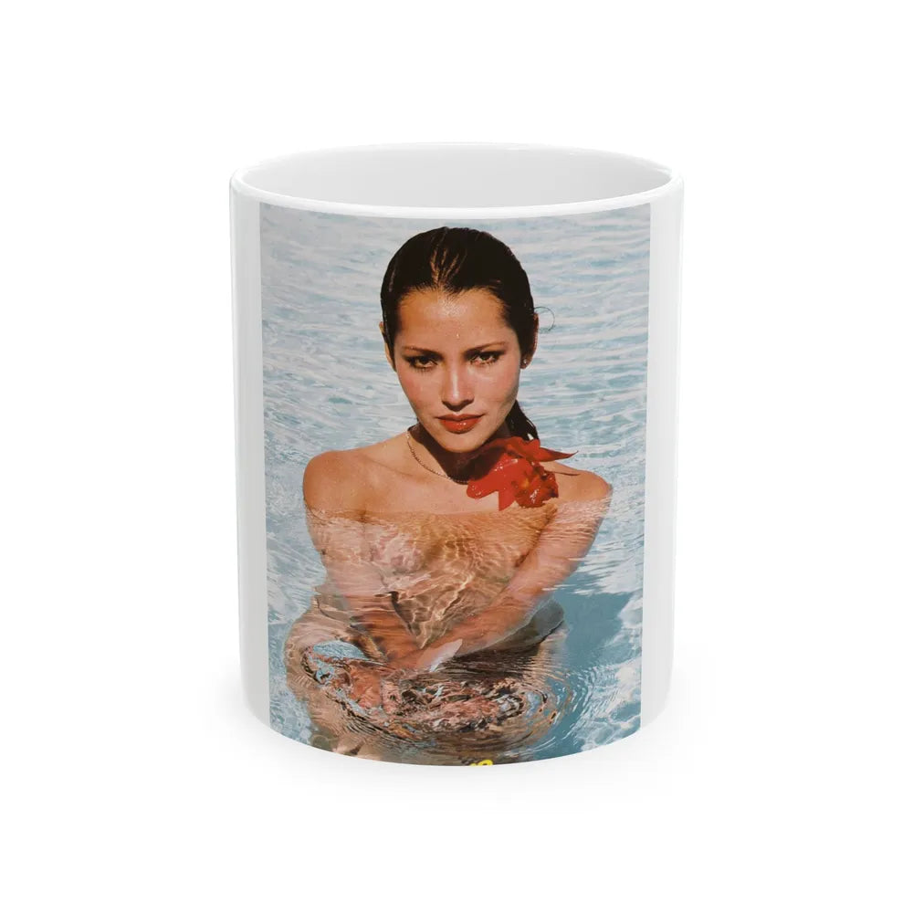 Barbara Carrera #116 (Vintage Female Icon) White Coffee Mug-11oz-Go Mug Yourself