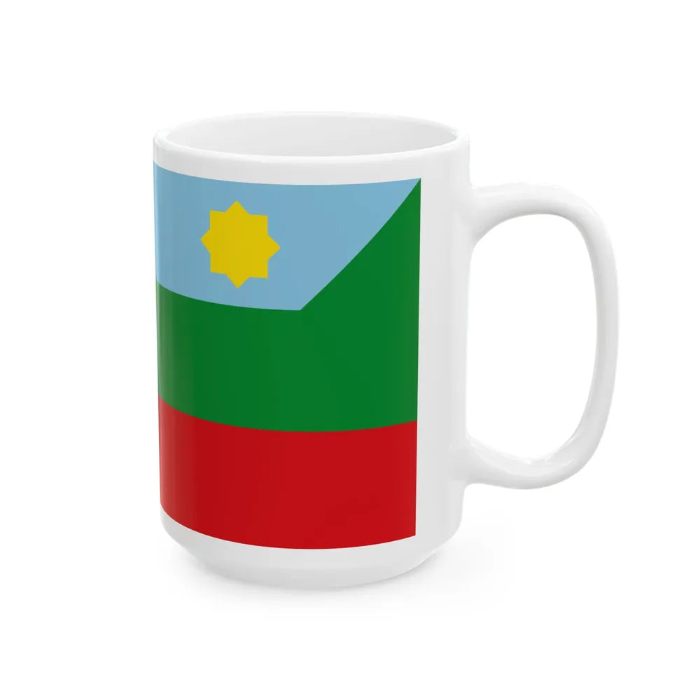 Flag of Chachapoyas capital of the Amazonas Region Peru - White Coffee Mug-Go Mug Yourself