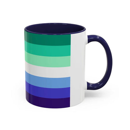 Gay Men Pride Flag - Accent Coffee Mug-Go Mug Yourself