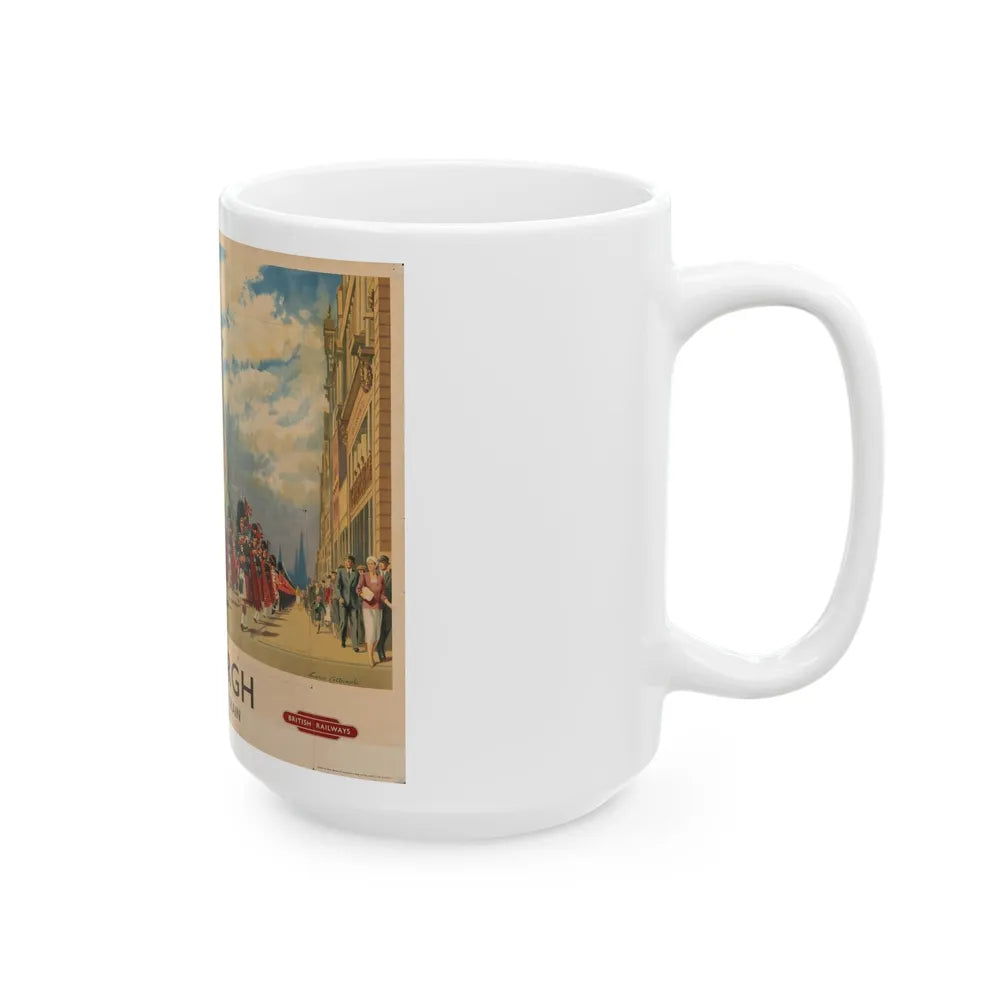 Edinburgh (British Railways, 1950s) - White Coffee Mug-Go Mug Yourself