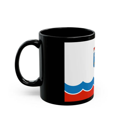 Flag of Leningrad Oblast Russia - Black Coffee Mug-Go Mug Yourself