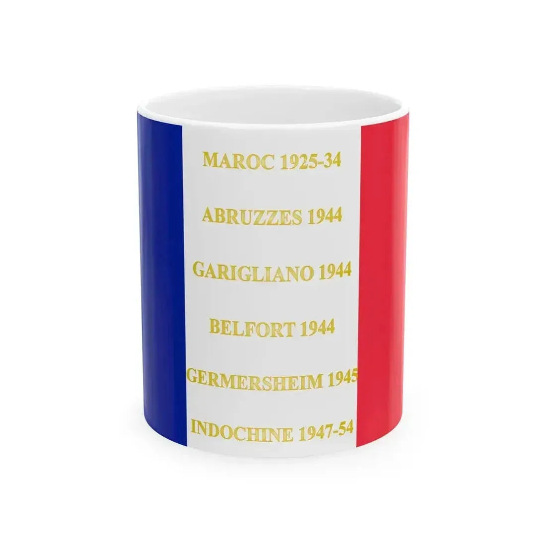 4e regiment de tirailleurs marocains - drapeau (France) White Coffee Mug 11oz - Go Mug Yourself