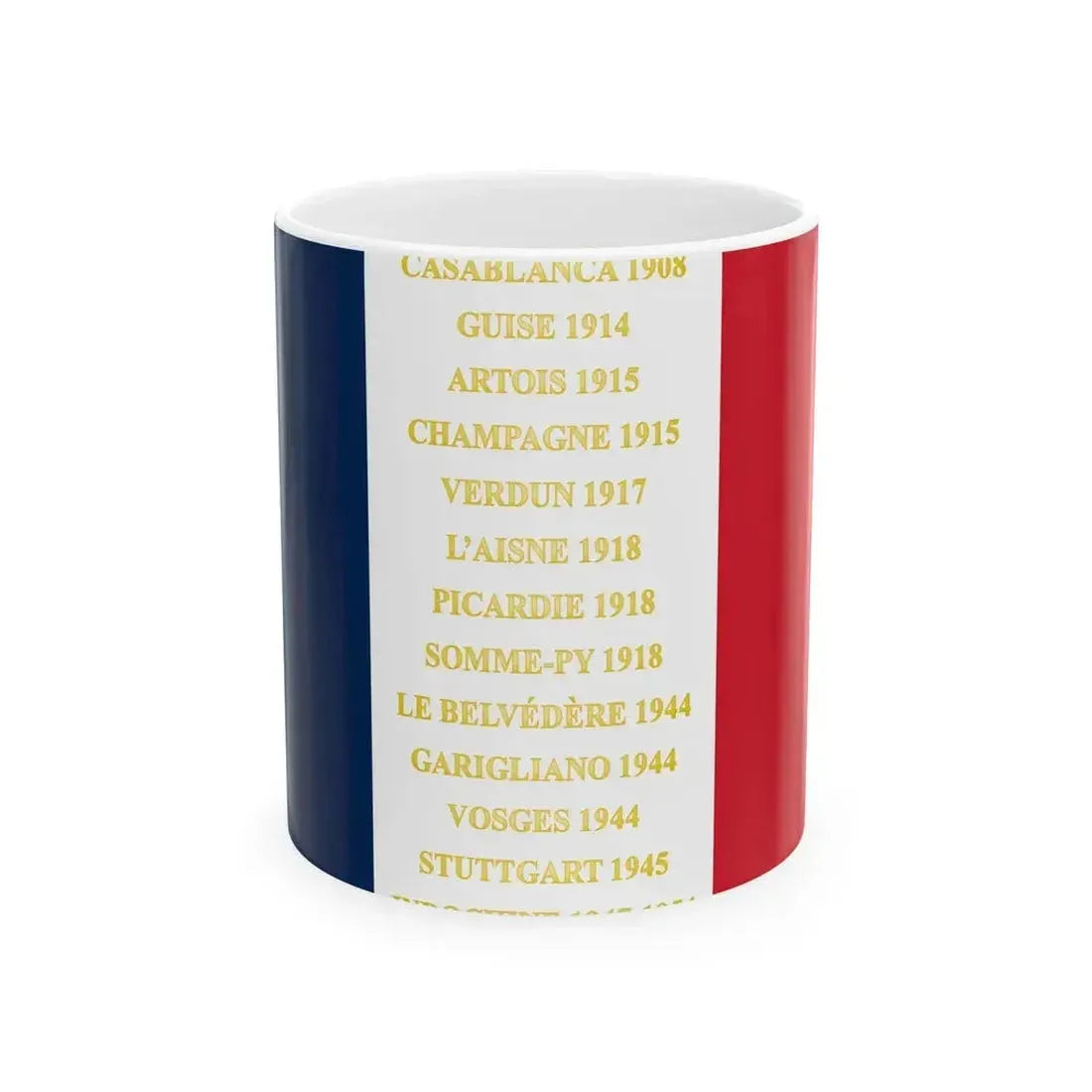 4e regiment de tirailleurs tunisiens - drapeau (France) White Coffee Mug 11oz - Go Mug Yourself