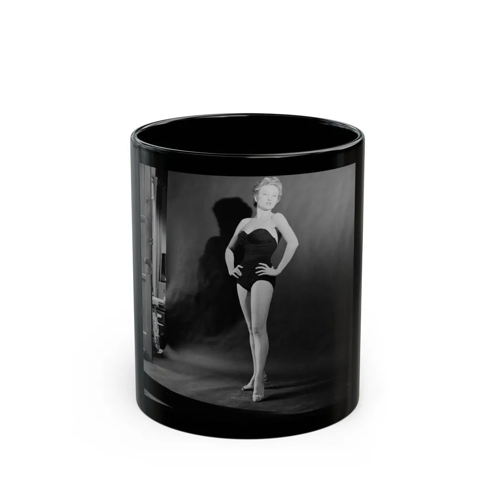 Carol Ohmart #27 (Vintage Female Icon) Black Coffee Mug-11oz-Go Mug Yourself