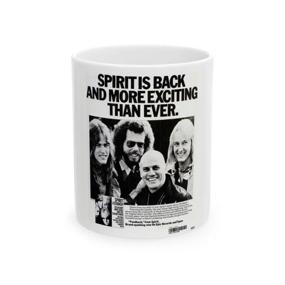 Spirit Band 1972 (Music Poster) White Coffee Mug-11oz-Go Mug Yourself