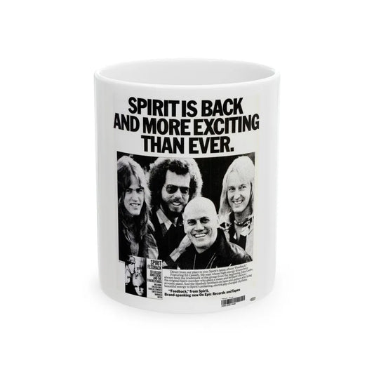 Spirit Band 1972 (Music Poster) White Coffee Mug-11oz-Go Mug Yourself