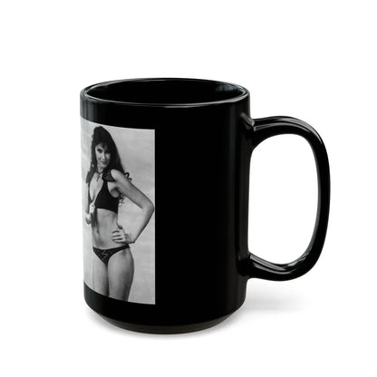 Caroline Munro #219 (Vintage Female Icon) Black Coffee Mug-Go Mug Yourself