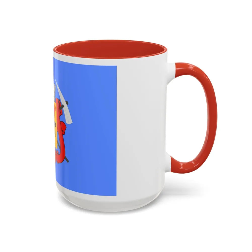 Flag of Luhansk Ukraine - Accent Coffee Mug-Go Mug Yourself