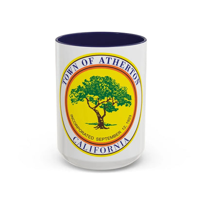 Seal of Atherton California - Accent Coffee Mug-15oz-Navy-Go Mug Yourself