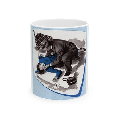 Curtain Going Up, The American Magazine, April 1949 - White Coffee Mug-11oz-Go Mug Yourself