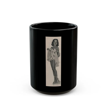 Terry Moore #537 - 63.4x9.5 Magazine Page Photo Clipping (Vintage Female Icon) Black Coffee Mug-15oz-Go Mug Yourself