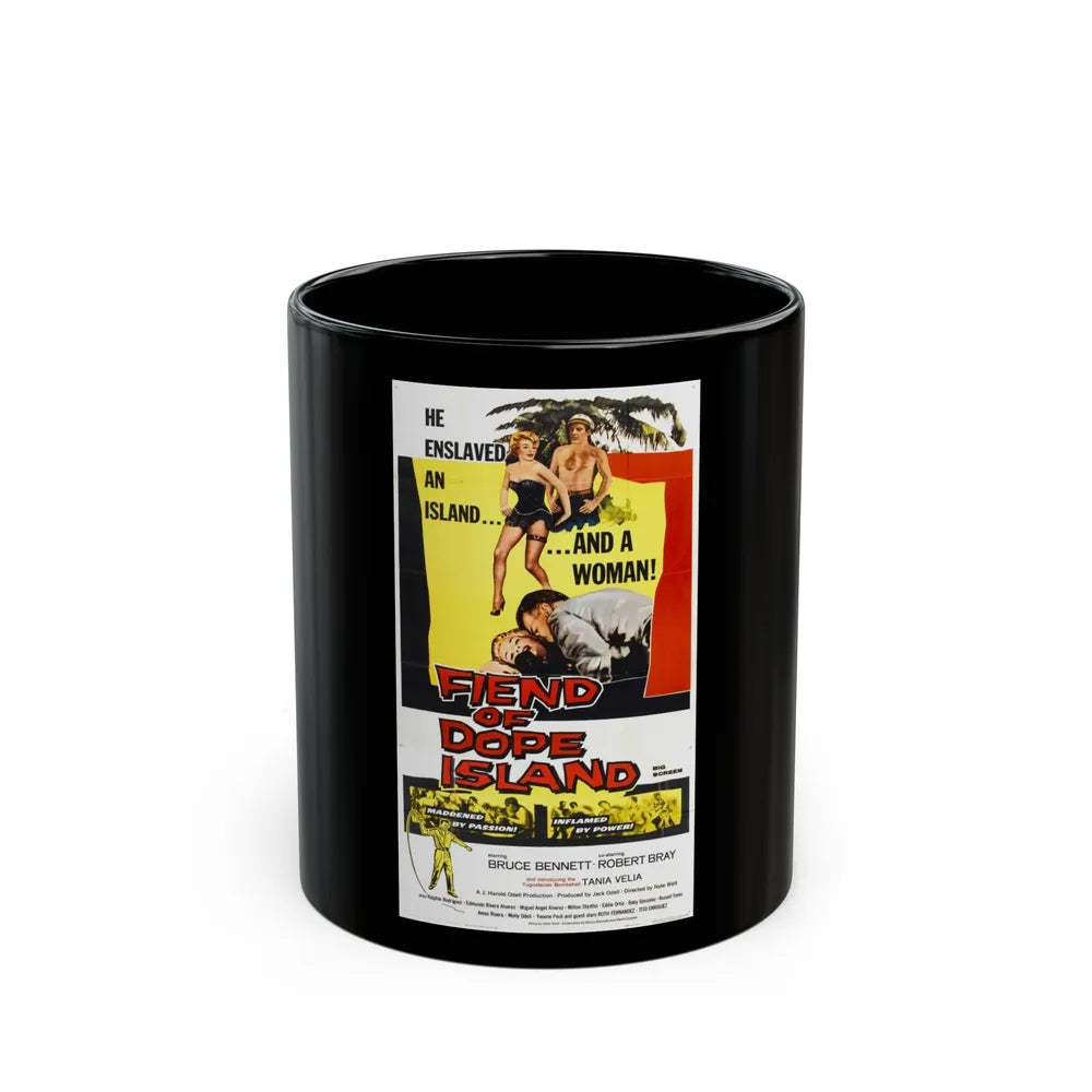 FIEND OF DOPE ISLAND 1960 Movie Poster - Black Coffee Mug-11oz-Go Mug Yourself