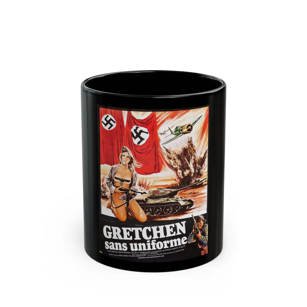 FRAULEINS IN UNIFORM (EINE ARMEE GRETCHEN) FRENCH Movie Poster - Black Coffee Mug-11oz-Go Mug Yourself