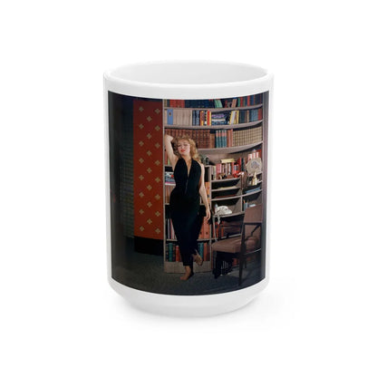 Julie Newmar #667 (Vintage Female Icon) White Coffee Mug-15oz-Go Mug Yourself