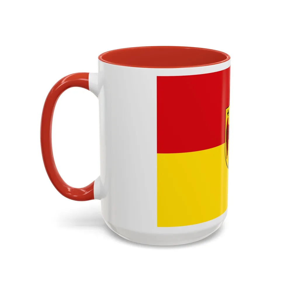 Flag of Burgenland Austria - Accent Coffee Mug-Go Mug Yourself