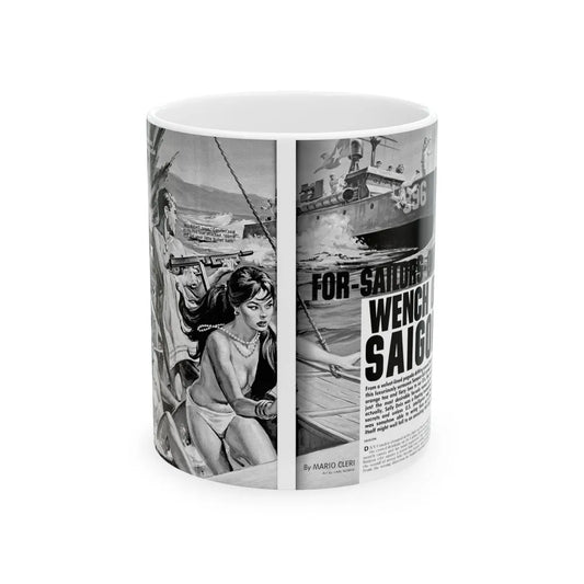 For-Sailors-Only Wench of Saigon, Men magazine, January 1965 - White Coffee Mug-11oz-Go Mug Yourself