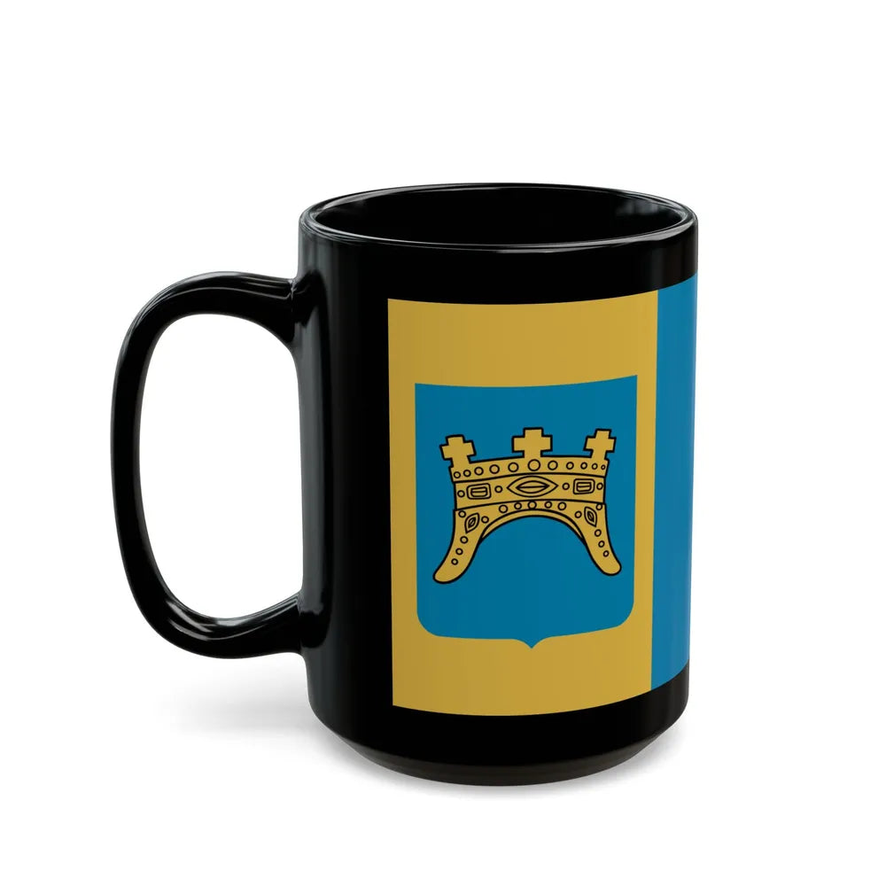 Flag of Split Dalmatia County Croatia - Black Coffee Mug-Go Mug Yourself