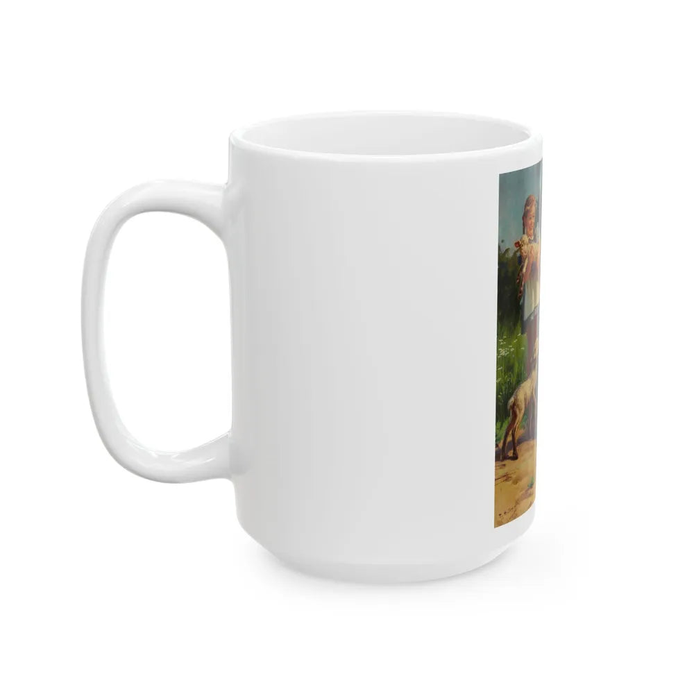 Feeding the Lambs - White Coffee Mug-Go Mug Yourself