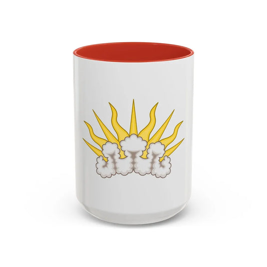 Sunburst Badge - Accent Coffee Mug-15oz-Red-Go Mug Yourself