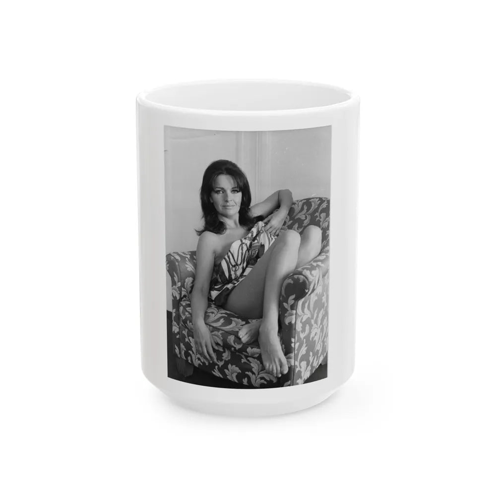 Lisa Gastoni #48 (Vintage Female Icon) White Coffee Mug-15oz-Go Mug Yourself