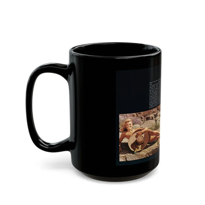 Julie Ege #217 (Vintage Female Icon) Black Coffee Mug-Go Mug Yourself