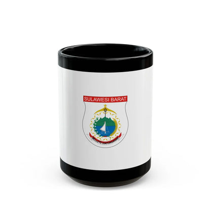 Flag of West Sulawesi Indonesia - Black Coffee Mug-15oz-Go Mug Yourself