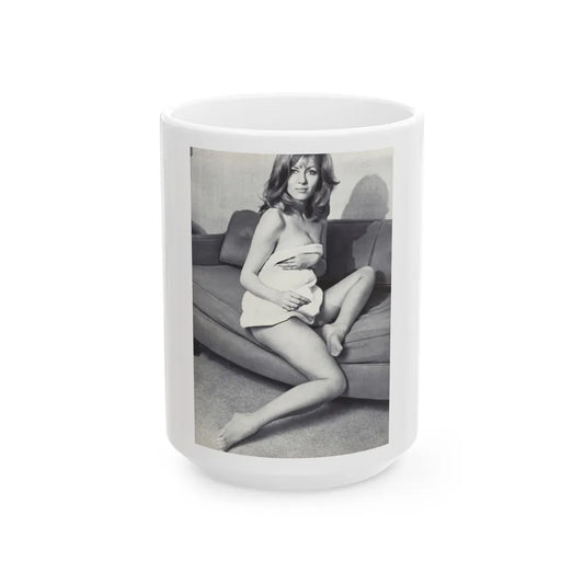 Ingrid Pitt #84 (Vintage Female Icon) White Coffee Mug-15oz-Go Mug Yourself