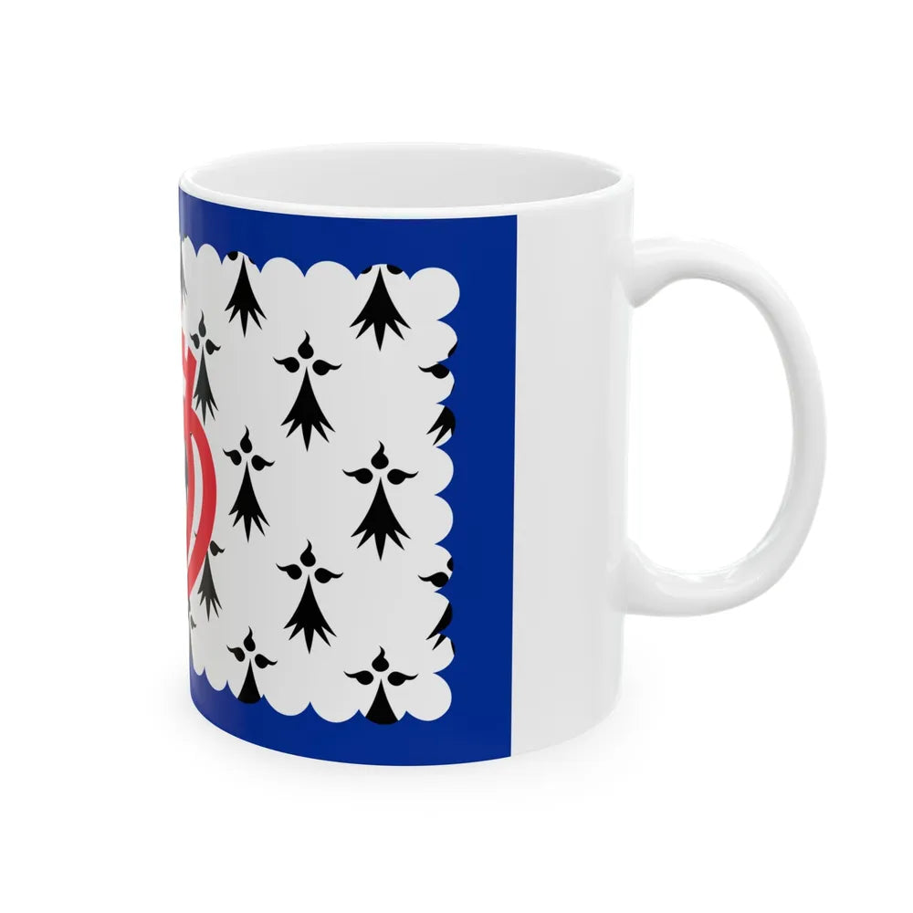 Flag of Pays de la Loire France - White Coffee Mug-Go Mug Yourself