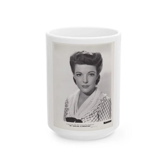 Cathy Downs #24 (Vintage Female Icon) White Coffee Mug-15oz-Go Mug Yourself