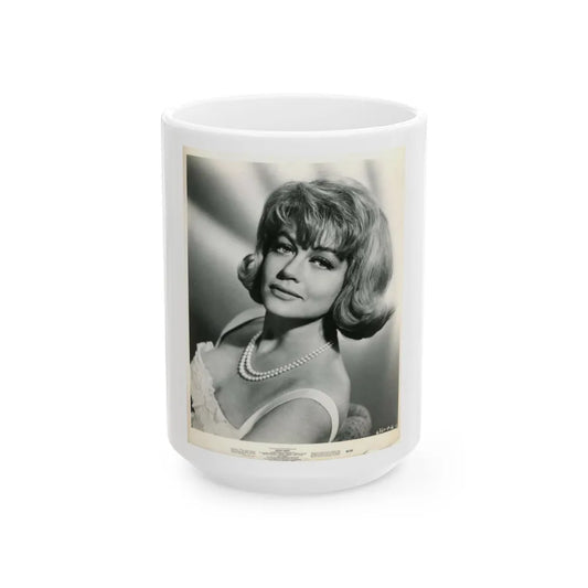 Dorothy Malone #119 (Vintage Female Icon) White Coffee Mug-15oz-Go Mug Yourself