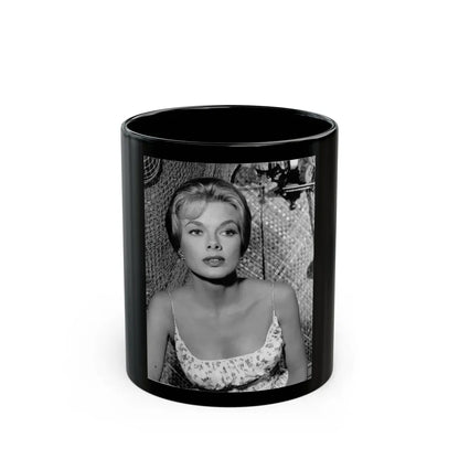 Leslie Parrish #199 (Vintage Female Icon) Black Coffee Mug-11oz-Go Mug Yourself