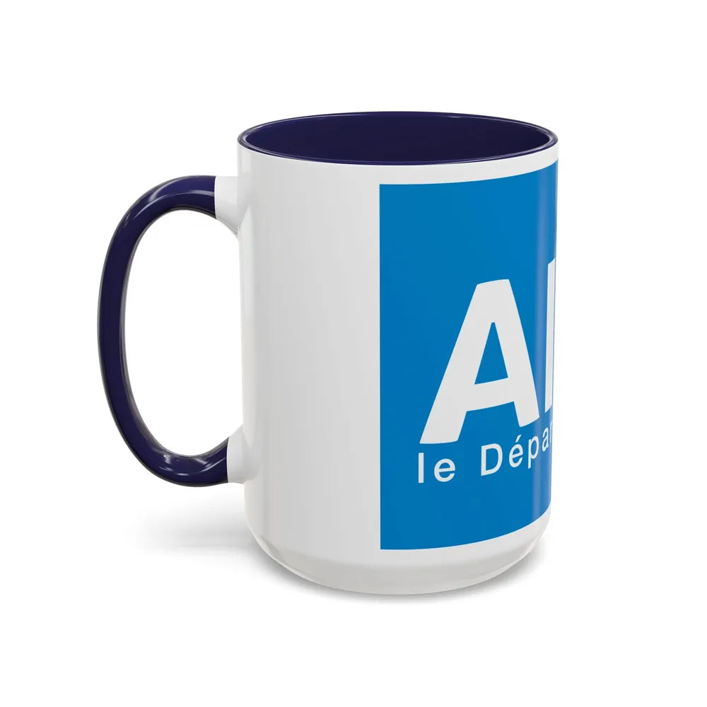 Flag of Ain France - Accent Coffee Mug-Go Mug Yourself