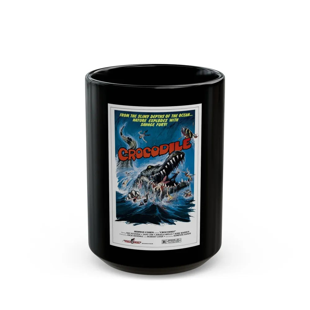 CROCODILE (CHORAKHE) 1979 Movie Poster - Black Coffee Mug-15oz-Go Mug Yourself