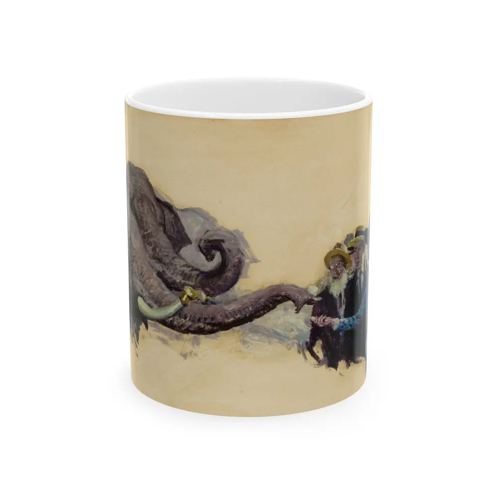 Feeding the Elephants - White Coffee Mug-11oz-Go Mug Yourself