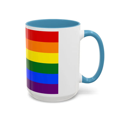 LGBTQ+ rainbow flag Quasar Progress Pride Flag - Accent Coffee Mug-Go Mug Yourself