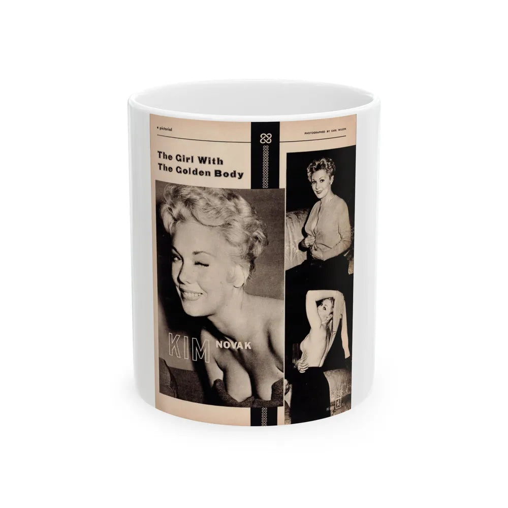 Kim Novak #343 (Vintage Female Icon) White Coffee Mug-11oz-Go Mug Yourself