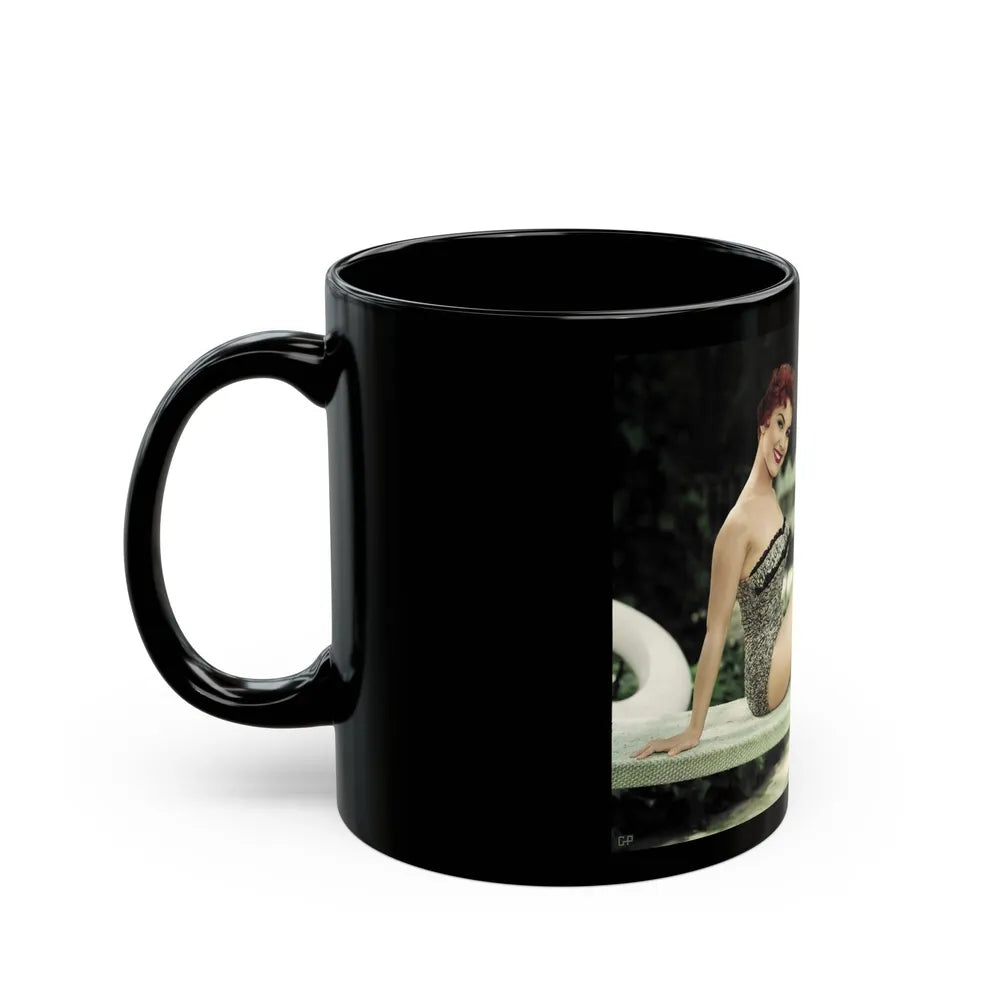 Debra Paget #370 1 (Vintage Female Icon) Black Coffee Mug-Go Mug Yourself