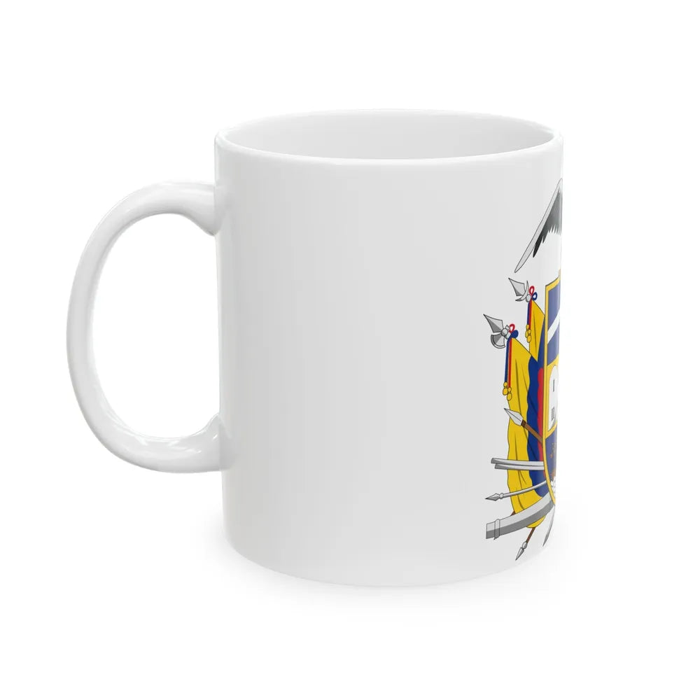 Coat of arms of Ecuador (1843) - White Coffee Mug-Go Mug Yourself