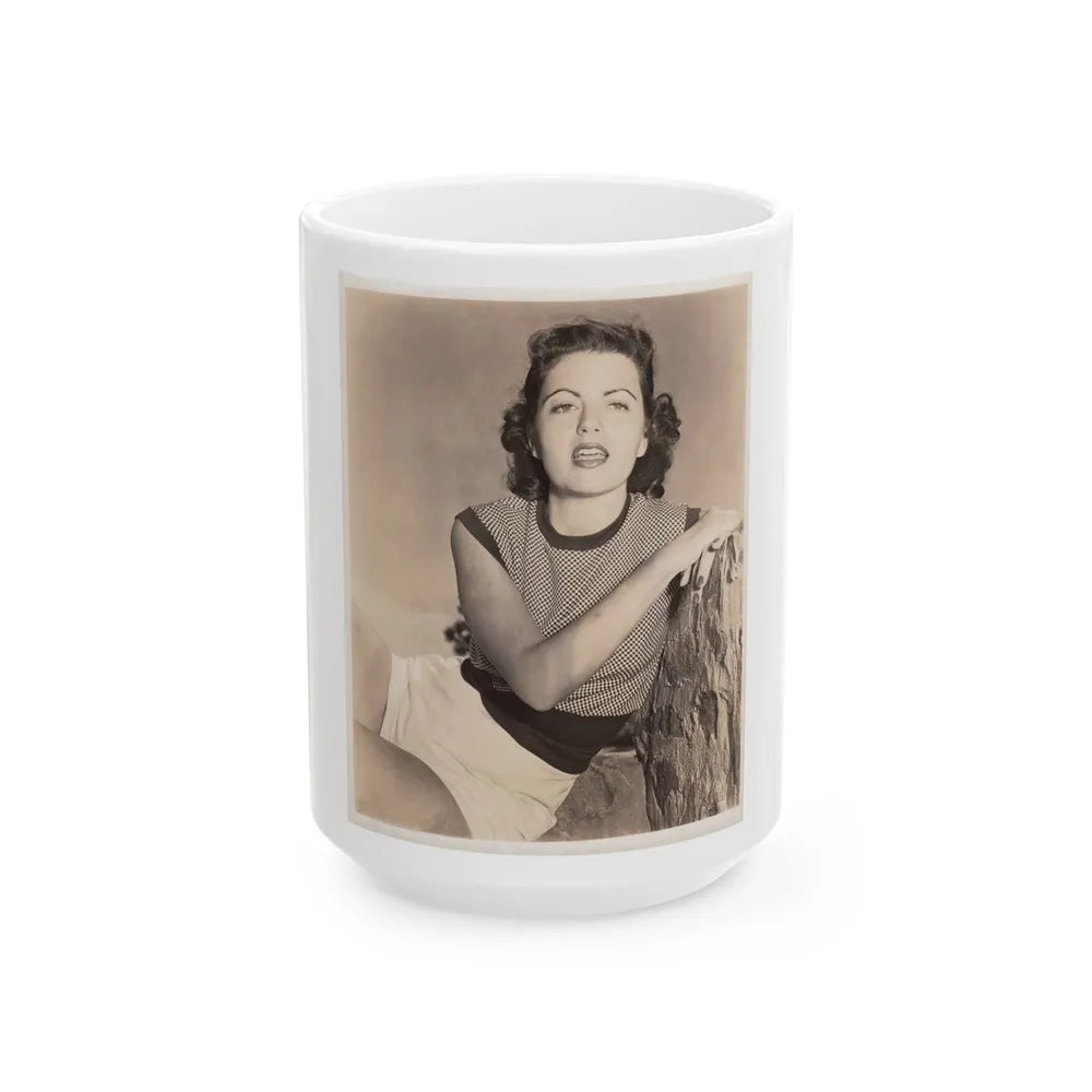 Faith Domergue #173 (Vintage Female Icon) White Coffee Mug-15oz-Go Mug Yourself