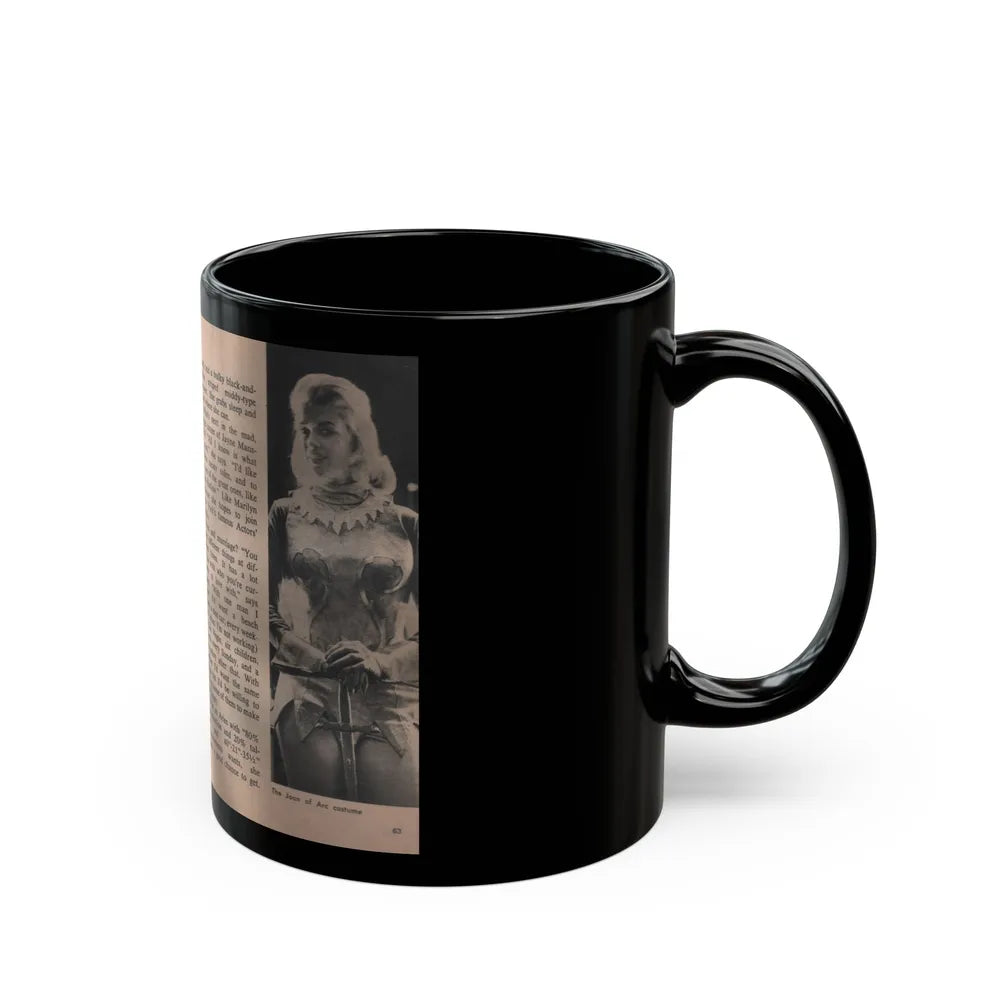 Jayne Mansfield #311 - JAYNE Pocket Magazine Pages 66 & 67 (Vintage Female Icon) Black Coffee Mug-Go Mug Yourself