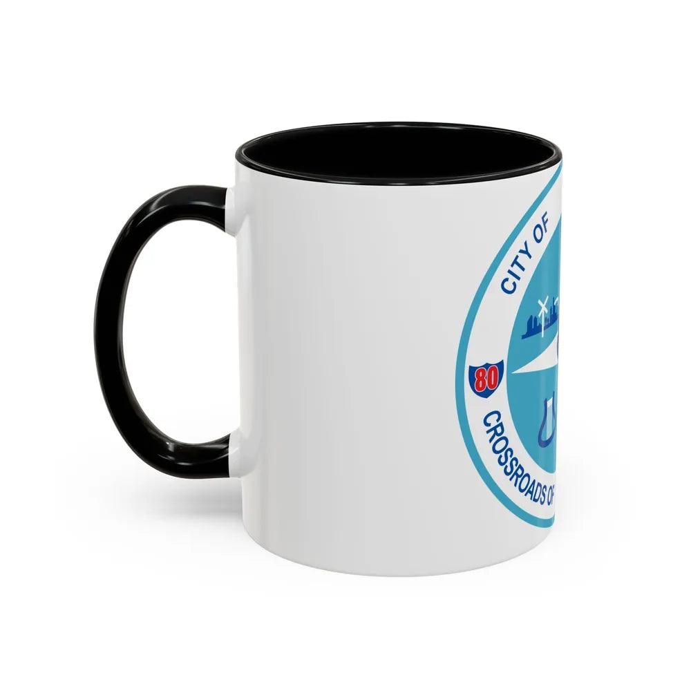 Seal of Joliet Illinois - Accent Coffee Mug-Go Mug Yourself