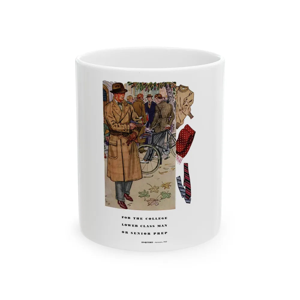 Esquire Fashion Illustration, Autumn 1933 (1) - White Coffee Mug-11oz-Go Mug Yourself