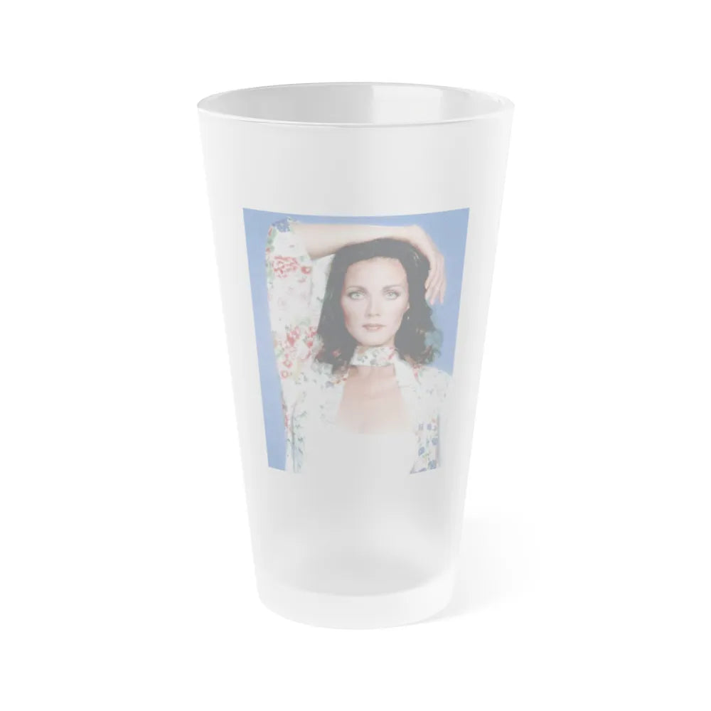 Lynda Carter #234 (Vintage Female Icon) Frosted Pint 16oz-16oz-Frosted-Go Mug Yourself